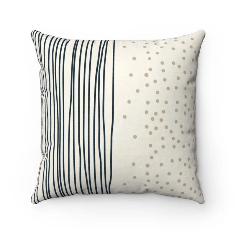Black Vertical Line Abstract Pillow – 4 Size Options