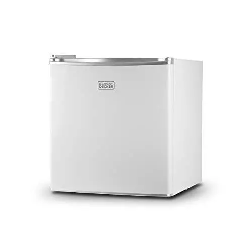 BLACK+DECKER BCRK17W Compact Mini Fridge – 1.7 Cu. Ft. Energy Star Certified Single-Door Refrigerator with Freezer (White)