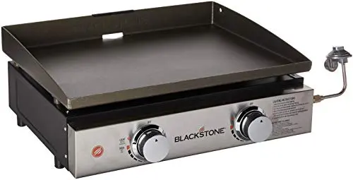 Blackstone 22-Inch Tabletop Griddle – Stainless Steel Flat Top Grill Station with Ignition & Knobs, Ideal for Camping & Tailgating