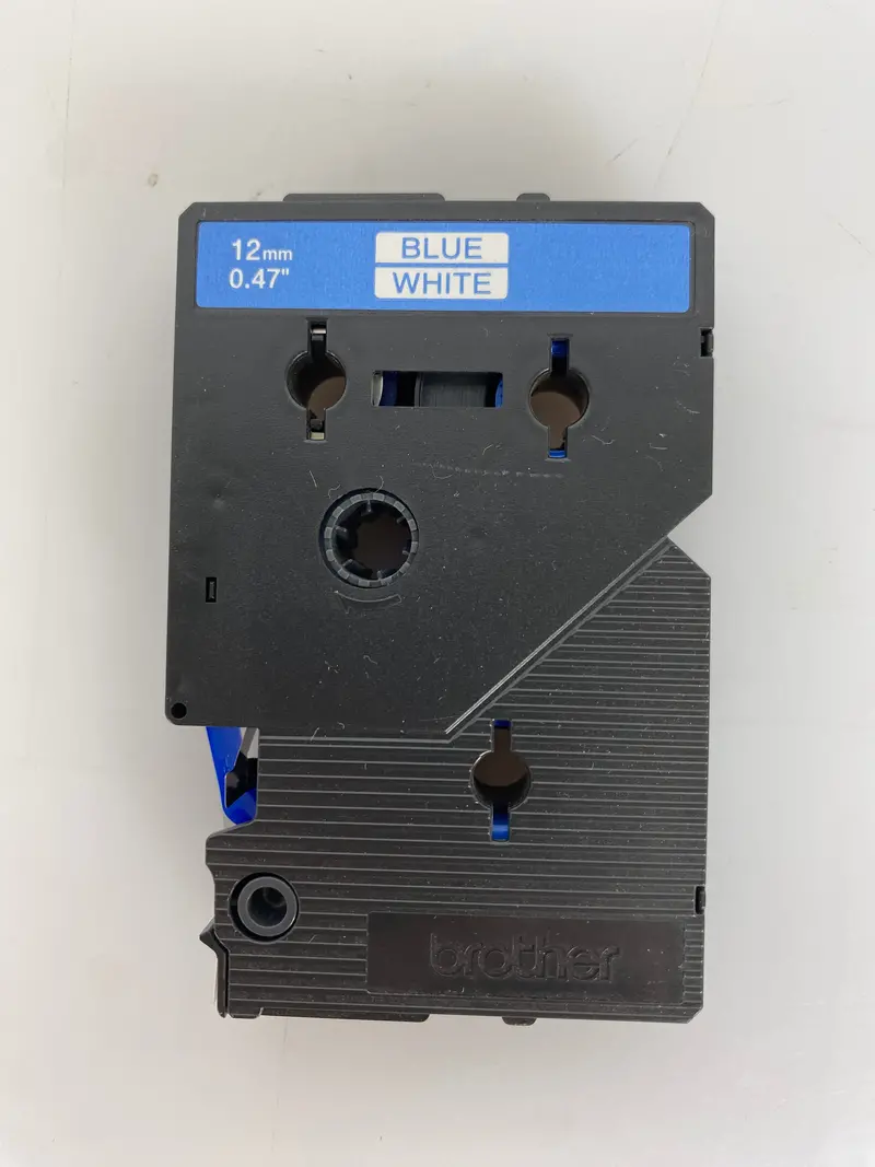 Blue-on-White Label Cartridge for Handheld Label Makers (5-Pack)