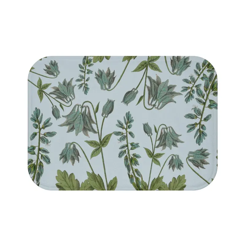 Bluebell Blossoms Botanical Bath Mat for Nature-Inspired Bathrooms