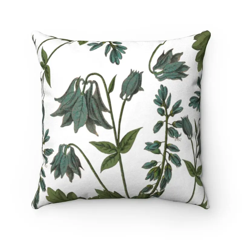 Bluebell Blossoms Reversible Faux Suede Decorative Cushion