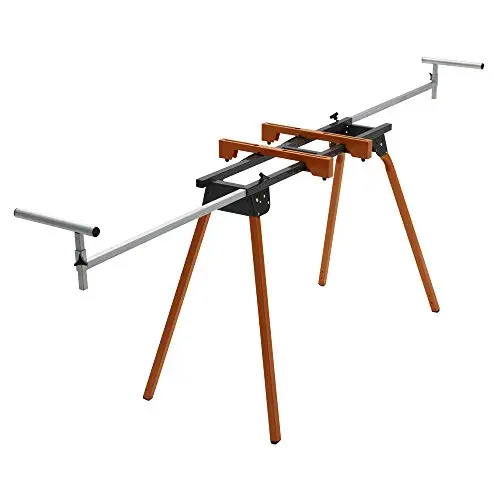 BORA PM-4000 Heavy-Duty Folding Miter Saw Stand – Quick-Attach Mounting Bars & Stable Support System