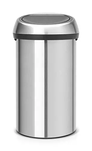 Brabantia Touch-Free 16-Gallon Trash Can – Matte Steel, Fingerprint-Resistant Kitchen Bin (Model 484506)