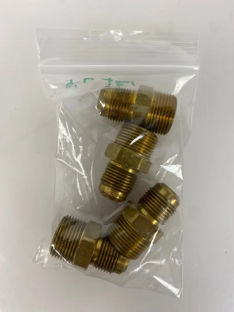 Brass Flare-to-MIP Union: 5/8″ Flare × 3/4″ MIP – 4-Pack