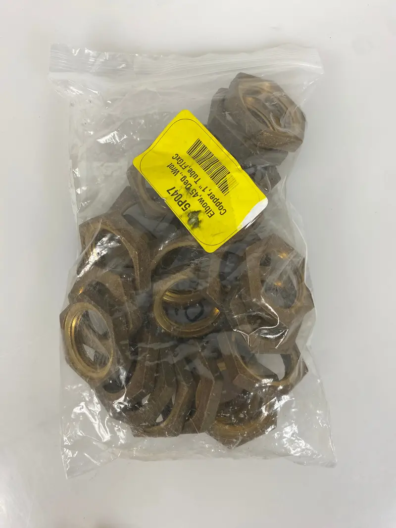 Brass Plumber’s Nut – 1″ Size, 24-Piece Lot