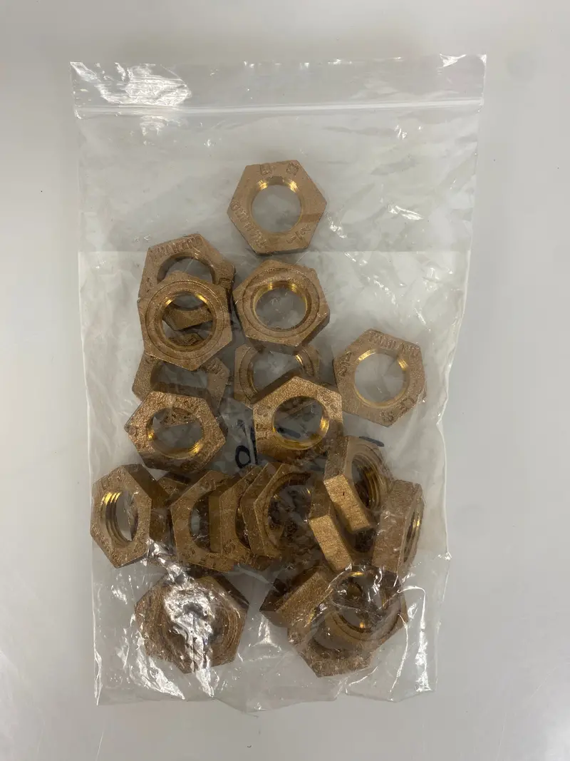 Brass Plumber’s Nut – 2″ Size, 22-Piece Pack