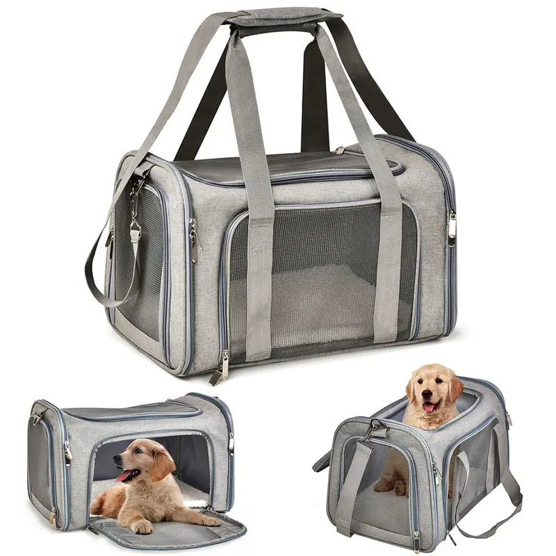 Breathable Pet Carrier Travel Bag with Shoulder Strap