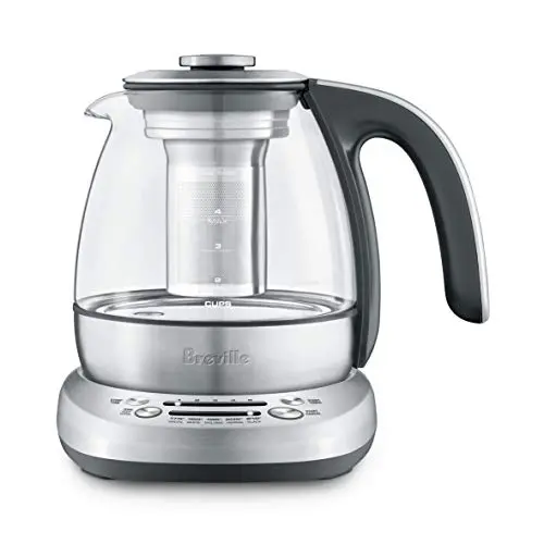 Breville BTM500CLR Smart Tea Infuser – Compact, Programmable Electric Tea Maker in Brushed Stainless Steel