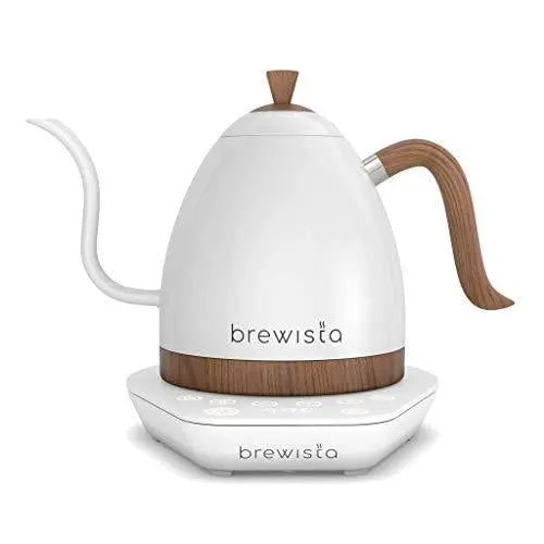 Brewista Artisan 1.0L Electric Gooseneck Kettle – Precision Pour-Over Coffee Kettle (Pearl White)
