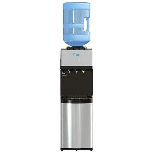 Brio Limited Edition Top-Loading Hot & Cold Water Cooler – Child-Safe Lock, Compatible with 3- or 5-Gallon Bottles, UL & Energy Star Certified