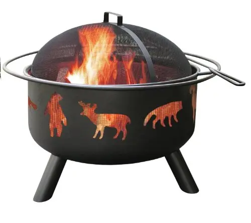 BS Wildlife Fire Pit – Durable Steel Outdoor Fire Bowl for Patios, Campsites, and Backyard Gatherings
