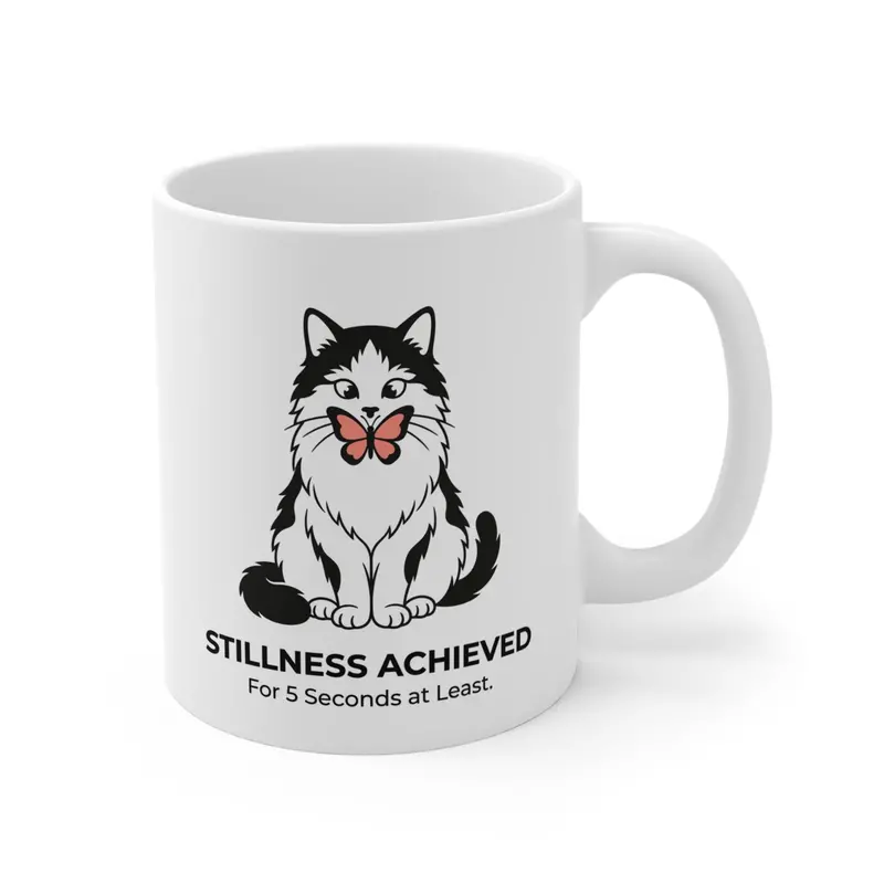 Butterfly Whisperer Cat Art Mug