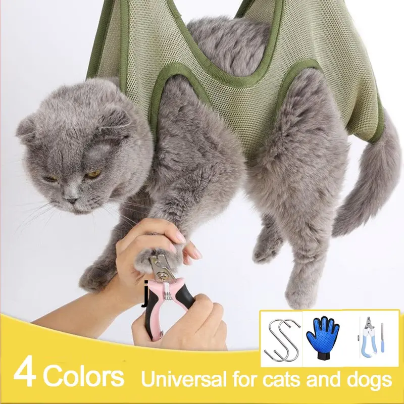 Calming Cat Grooming Bag with Suspended Hammock Design