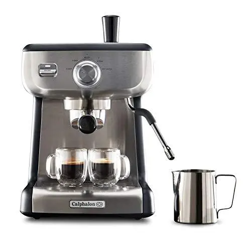 Calphalon Temp iQ Espresso Machine – Stainless Steel with Steam Wand & Precision Temperature Control