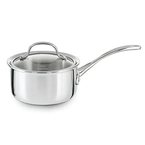 Calphalon Tri-Ply Stainless Steel 1.5-Quart Saucepan – Covered Essential for Simmering & Sauces
