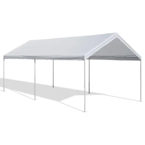 Caravan Canopy Domain 10′ x 20′ Instant Straight-Leg Pop-Up Canopy Tent – White Heavy-Duty Outdoor Shelter