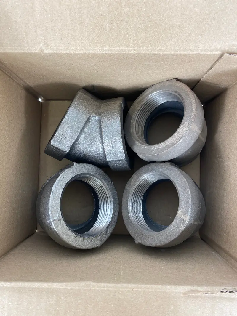 Cast Iron 45° Elbow Fitting – 2½” Diameter – 4-Pack