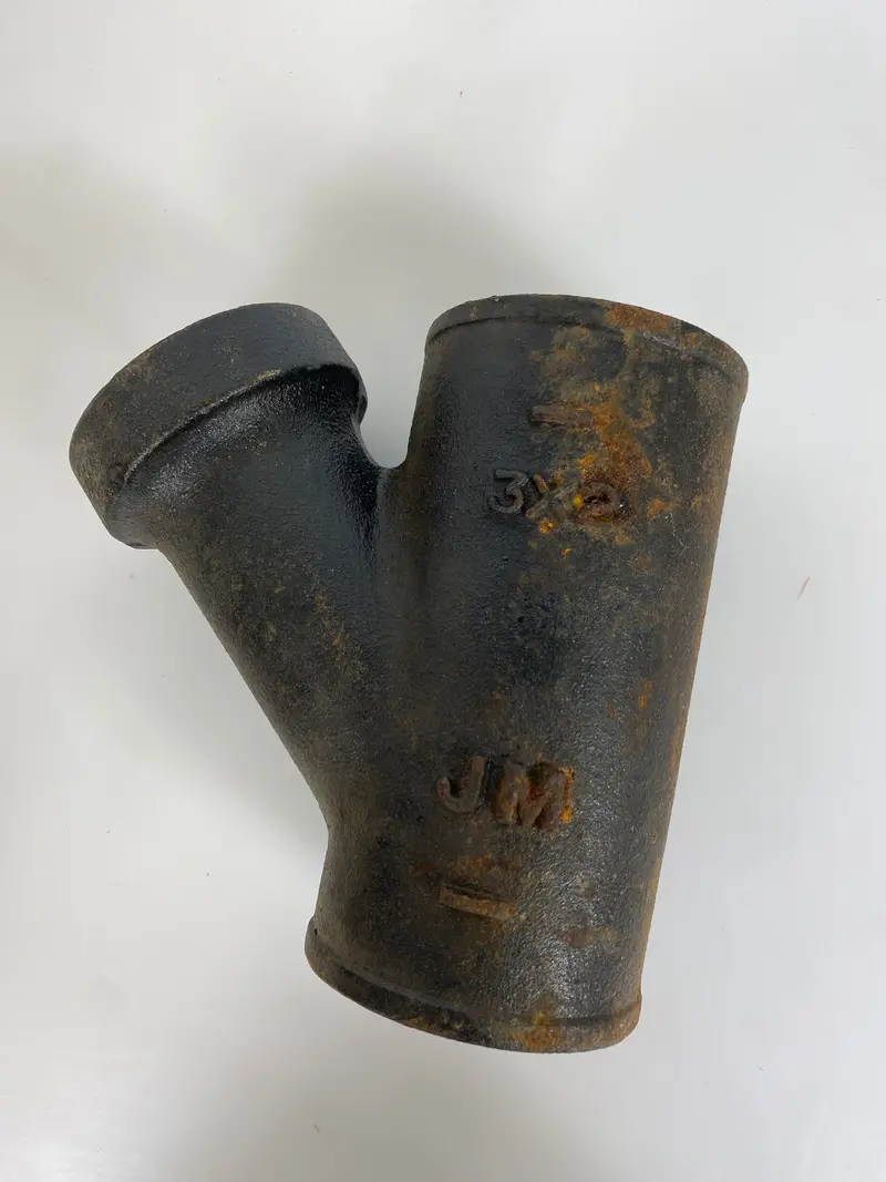 Cast Iron No-Hub WYE Fitting – 3″ x 2″, Threaded, Pack of 4