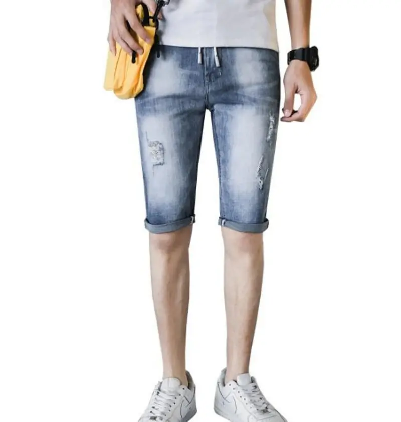 Casual Knee-Length Denim Shorts for Men