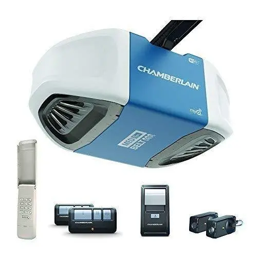 Chamberlain B550 Smart Garage Door Opener – Quiet Belt Drive with myQ App Control, Wireless Keypad & Medium-Lift Power (Blue)