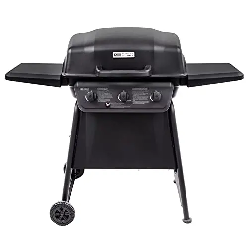 Char-Broil Classic 360 3-Burner Propane Gas Grill – 46,000 BTU Stainless Steel Burner System (Black)