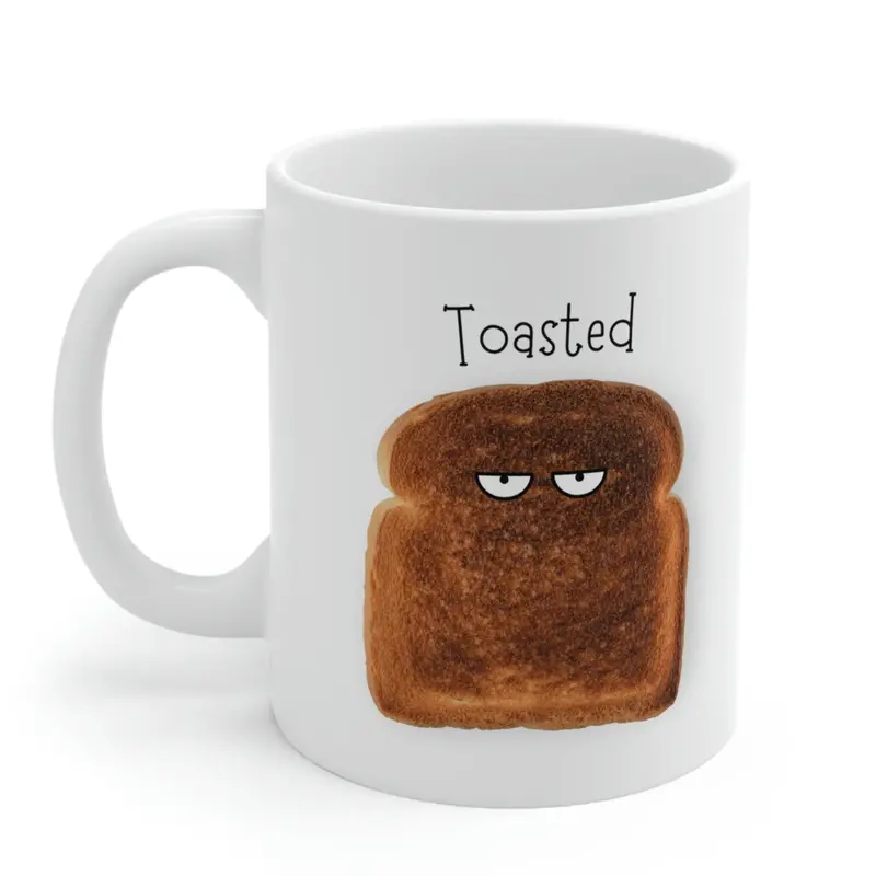 Charred Toast Humor Ceramic Coffee Mug