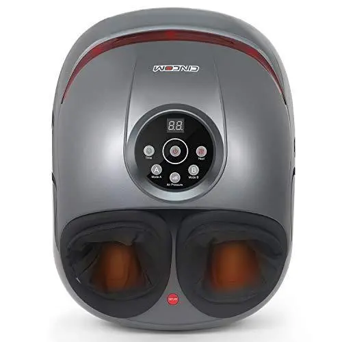CINCOM Heated Foot Massager with Air Compression – Shiatsu Kneading, 3 Intensity Levels, Auto Shut-Off Timer