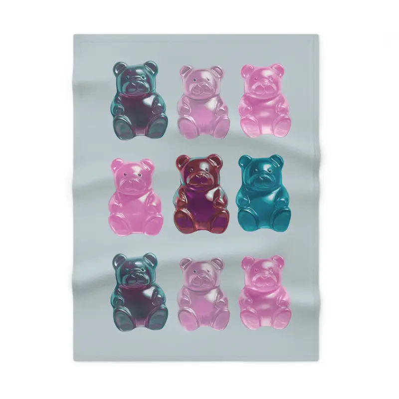 Classic Gummy Bear Soft Fleece Baby Blanket