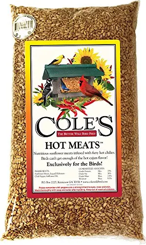 Cole’s HM20 Hot Meats Wild Bird Seed – 20 lb High-Energy Blend for Attracting Game Birds & Songbirds