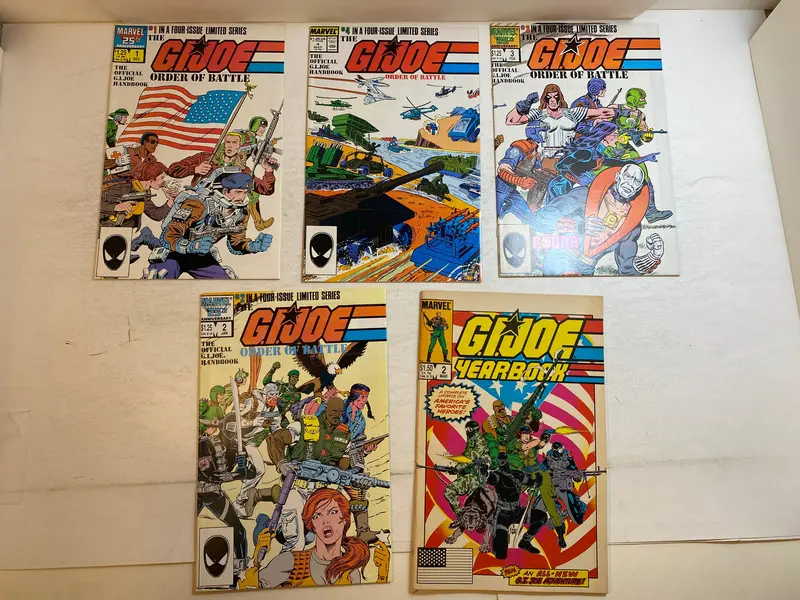 Collection of 5 GI Joe Yearbook & Order of Battle Comics – Marvel, 1986–1987