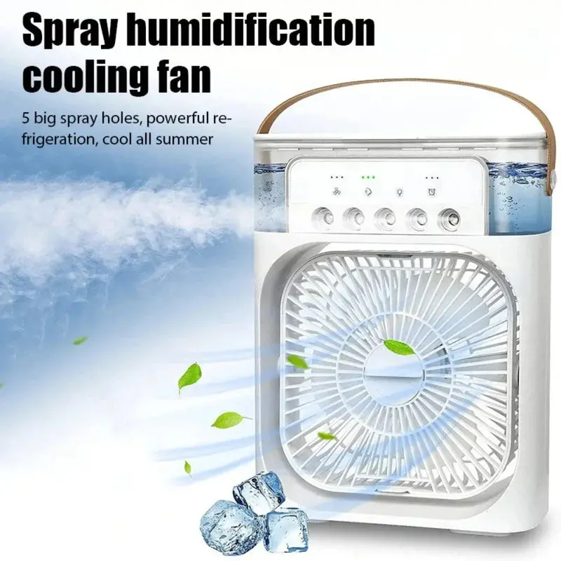 Compact Desktop Air Cooler with Fan Function