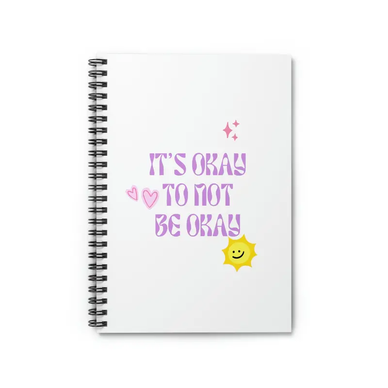 Compassionate ‘It’s Okay Not to Be Okay’ Mental Wellness Notebook
