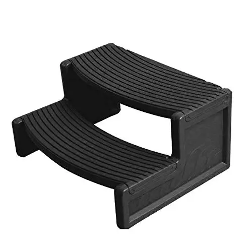 Confer Plastics Handi-Step Spa & Hot Tub Steps – Lightweight, Non-Slip Resin Multi-Purpose Steps (Black)