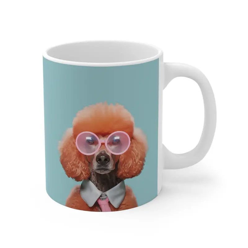 Cool Dog with Shades Ceramic Coffee Mug