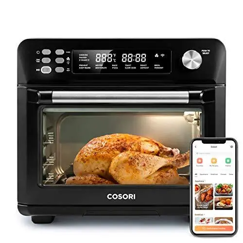COSORI 26.4-Qt Smart Air Fryer Toaster Oven – 12-in-1 Countertop Oven with Alexa Compatibility, Dehydrator & 1800W Power