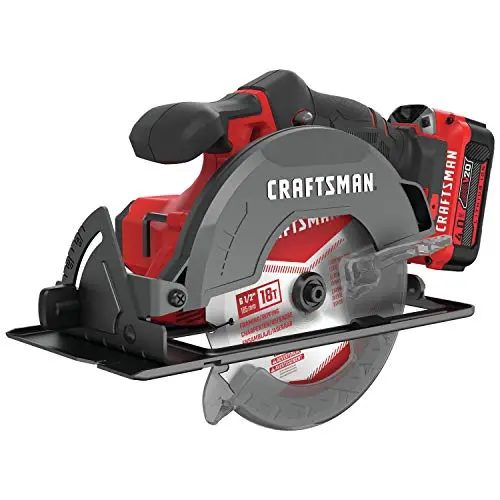 CRAFTSMAN CMCS500M1 V20* 6-1/2″ Cordless Circular Saw Kit – Brushless Motor, Tool + Battery + Charger