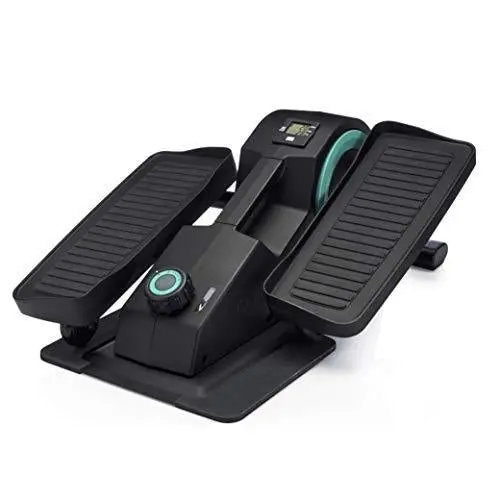 Cubii JR1 Under-Desk Elliptical – Quiet Seated Pedal Exerciser with LCD Display & Adjustable Resistance (Aqua)