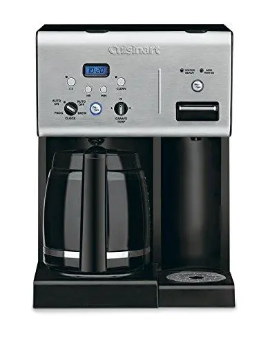 Cuisinart CHW-12P1 12-Cup Programmable Coffee Maker with Hot Water Dispenser, Stainless Steel/Black