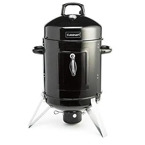 Cuisinart COS-116 Vertical Charcoal Smoker – 16-Inch Tall Offset Grill for Authentic Smoke Flavor