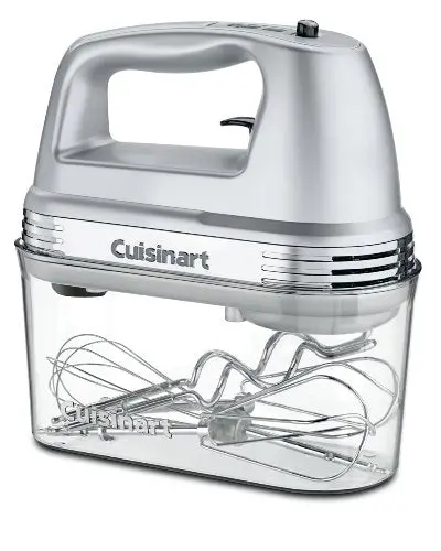 Cuisinart HM-90BCS Power Advantage Plus 9-Speed Hand Mixer – Brushed Chrome Finish with Storage Case