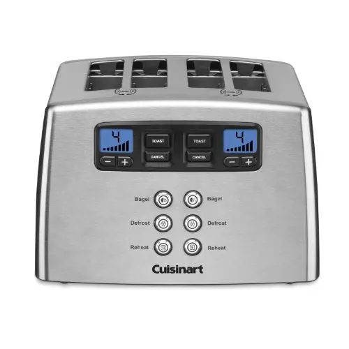 Cuisinart Touch-to-Toast 4-Slice Leverless Toaster in Brushed Stainless Steel