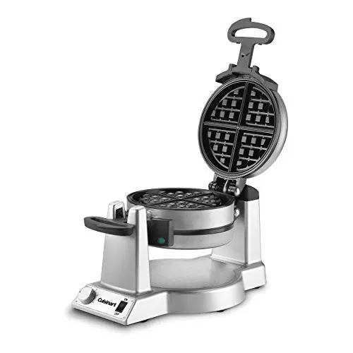 Cuisinart WAF-F20 Double Belgian Waffle Iron – Silver Non-Stick Dual-Plate Appliance for Crisp, Thick Waffles