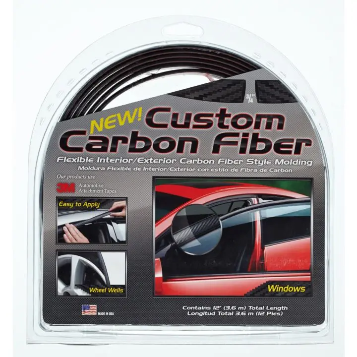 Custom 3/4-Inch Carbon Fiber Molding by S37200CTC – Lightweight Automotive Trim