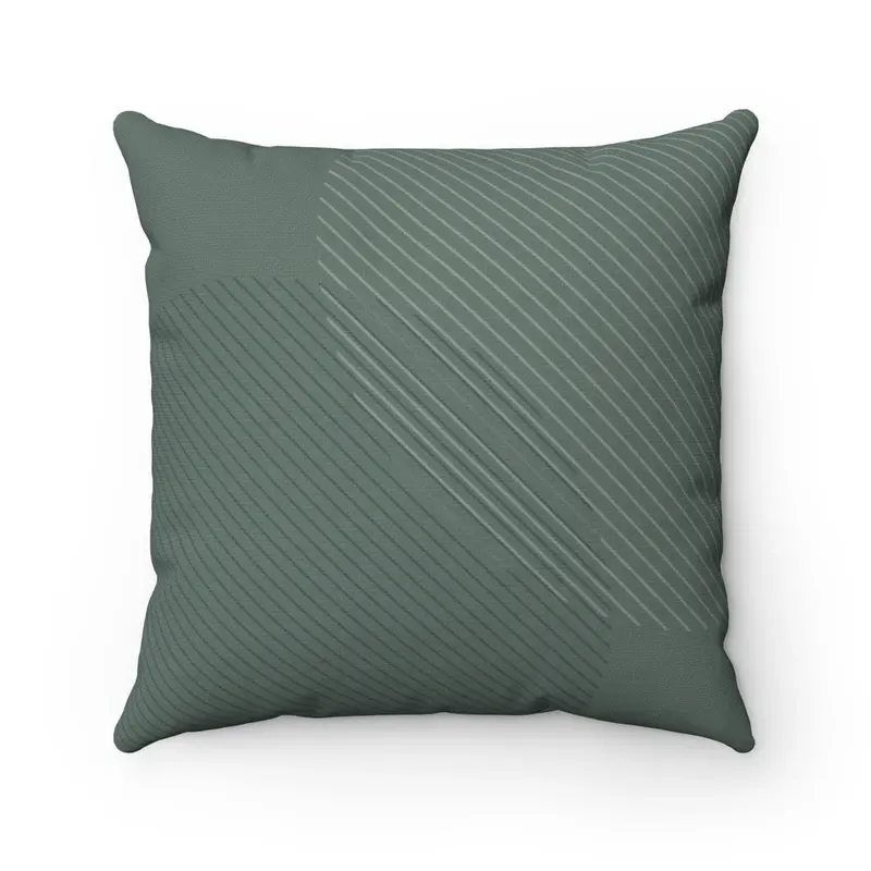 Dark Green Abstract Design Cushion – 4 Size Variants