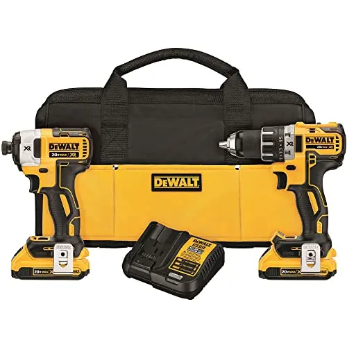 DEWALT DCK283D2 20V MAX XR Brushless Drill/Impact Driver Combo Kit – Cordless 2-Tool Set