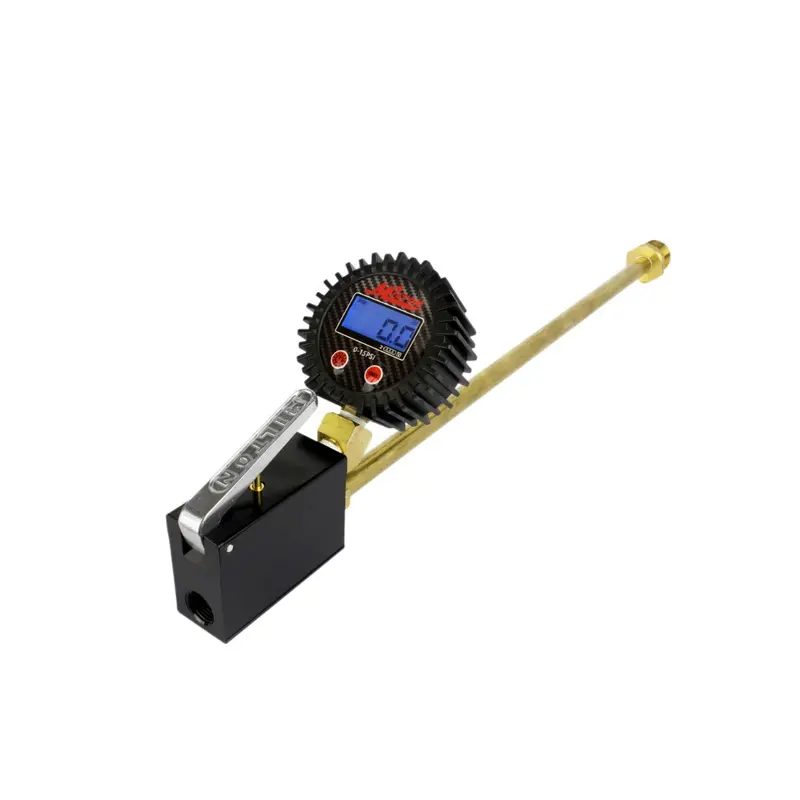 Digital Extended-Reach Dunnage Bag Inflator with Brass Tube and 1/4″ MNPT Outlet (0–15 PSI)