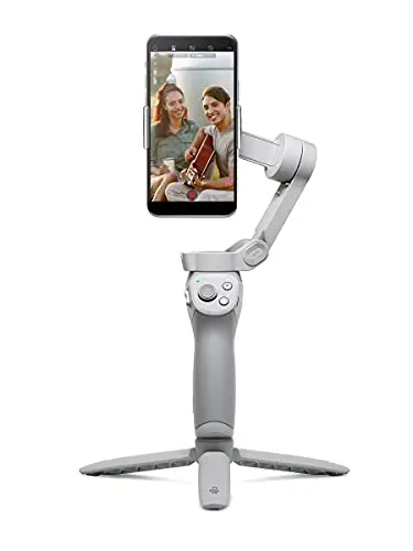 DJI OM 4 Smartphone Gimbal Stabilizer – 3-Axis Handheld Rig with Foldable Grip & Tripod, Ideal for Vloggers and Content Creators