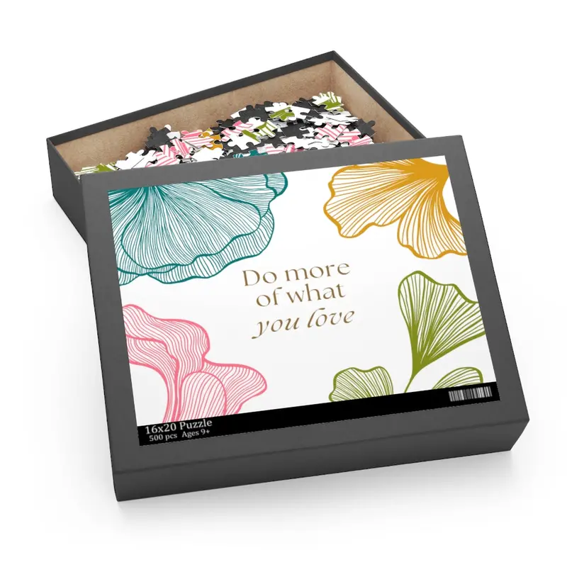 ‘Do More of What You Love’ Floral-Themed 500-Piece Jigsaw Puzzle