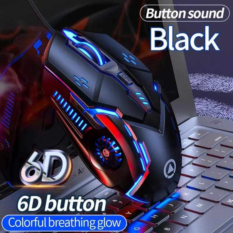 Dragon Gaming Mouse – 6-Button, 3200 DPI, Ergonomic Design